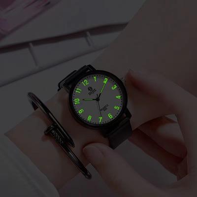 New Fashion Personalized Minimalist Butterfly Digital Belt Quartz Watch Set Women's Fluorescent Watch Student Watch