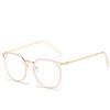 Full Frame Retro Metal Myopic Eyeglass Frame Anti Blue Light Short Sight Eyeglasses Round Women Men Cat Eye Near Sighted Glasses