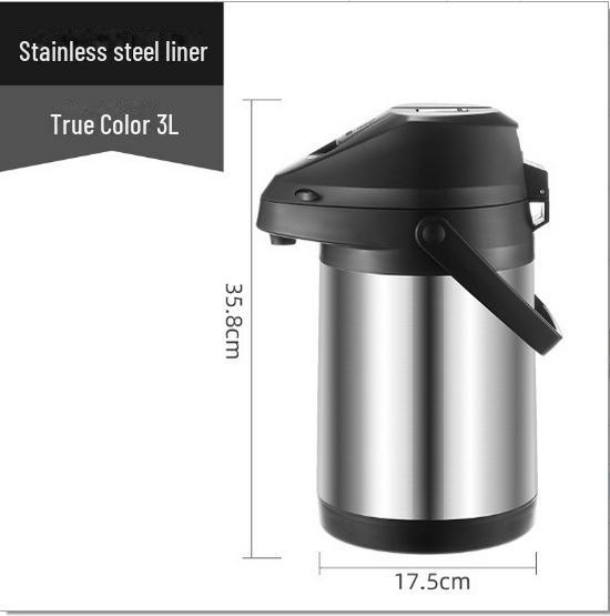 Stainless Steel Press-Type Thermos: Compact Household & Car Insulated Kettle