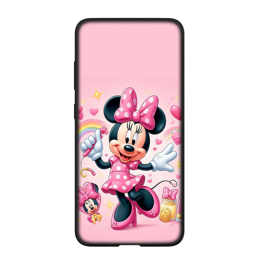 Handyhülle für Samsung Galaxy S25 S24 S23 iPhone 16 15 Xiaomi Redmi Note 14 13 12 16E X 8 11 Pro Max OPPO Moto Huawei A05 A16 Anime Minnie Maus Hülle