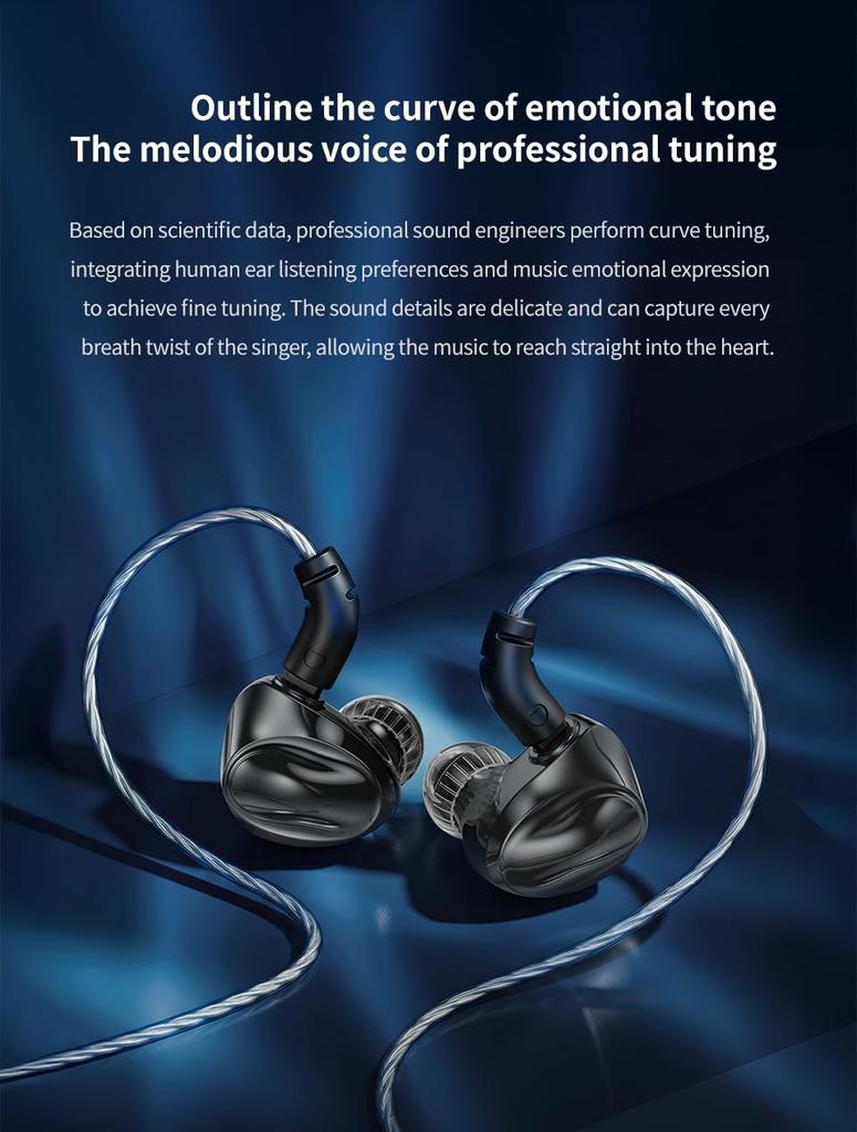 TRN Dolphin Wired 1DD Dynamic Second Generation LCP Dual Magnetic Dynamic HiFi Monitor High Sound Metal Detachable No Replaceable Plug In-Ear