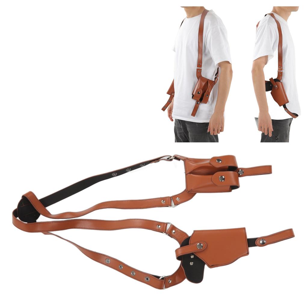 Left Right Hand Shoulder Shooting Tool Bag PU Leather Double Shoulder Shooting Tool Holder Hunting Accessories