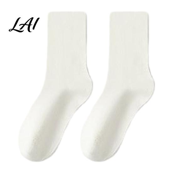 Athletic Crew Socks for Women Women Solid Color Mid-calf Socks Non-binding Versatile Commuter Style Daily Yoga And Sports Comfortable Breathable