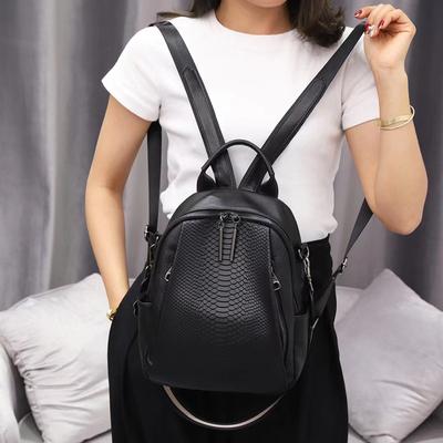 Lederrucksack Damenmode Mama Freizeitrucksack Kopfschichtleder Weiches Leder Reisetasche