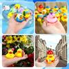 Mikulala 24 Pack Rubber Duckies, Colorful Bath Toys for Kids, Squeaky Bathtub Ducks for Toddlers, Birthday Party Favors