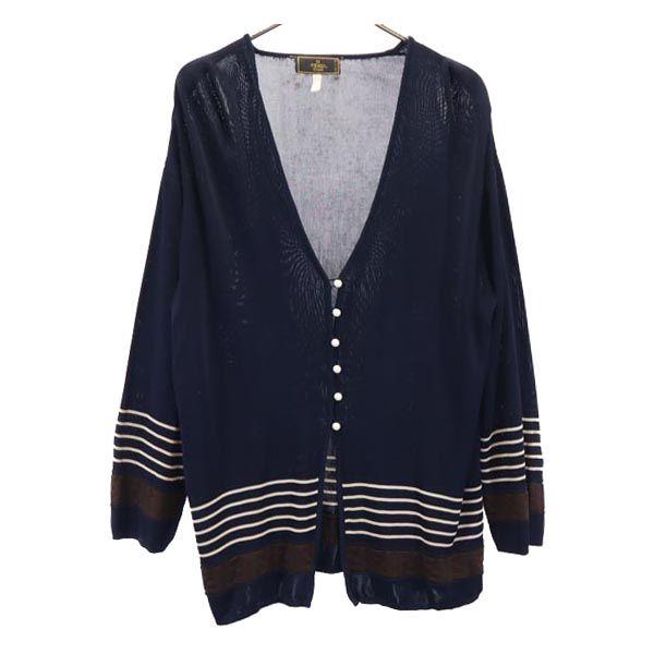 FENDI Long sleeve made in Italy cardigan 36 Navy Women Used