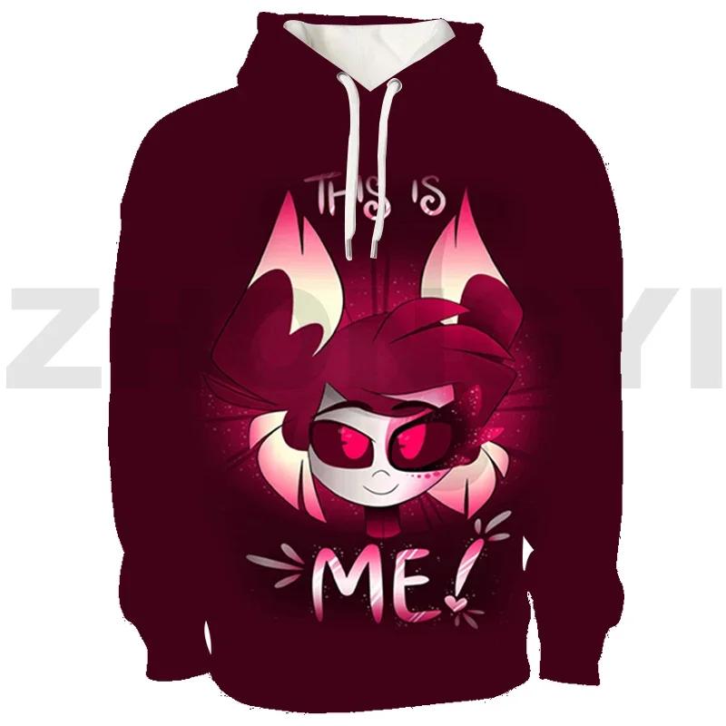 Harajuku Hazbin Streetwear 3D Print Hotel Men Clothing Hip-Hop High Street Sweatshirts Female Anime Hoodie Cosplay Costume Hoody