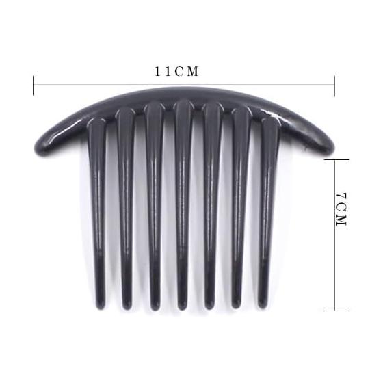6pcs Updo Hair Accessories Set, 7-Tooth Twist Comb Hairpin, Hair Stick for Easy Hair Styling, Black + Brown