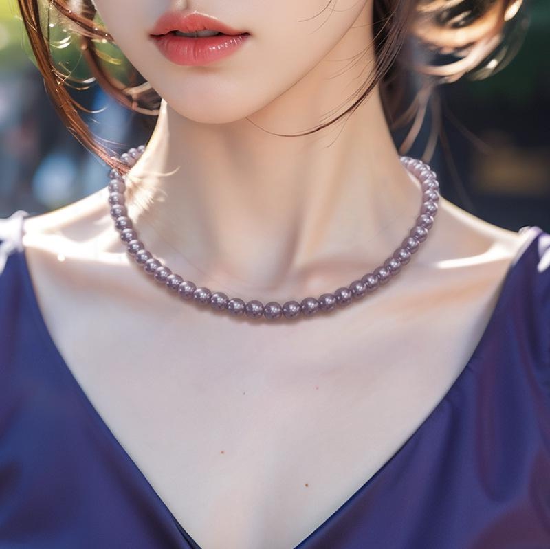 Shijia Pearl Necklace: Luxurious Retro Niche Clavicle Chain with French Elegance for Mothers
