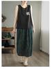 Women's Oversize Cotton-Linen Camisole Vest - Retro Sleeveless Solid Color Summer Top
