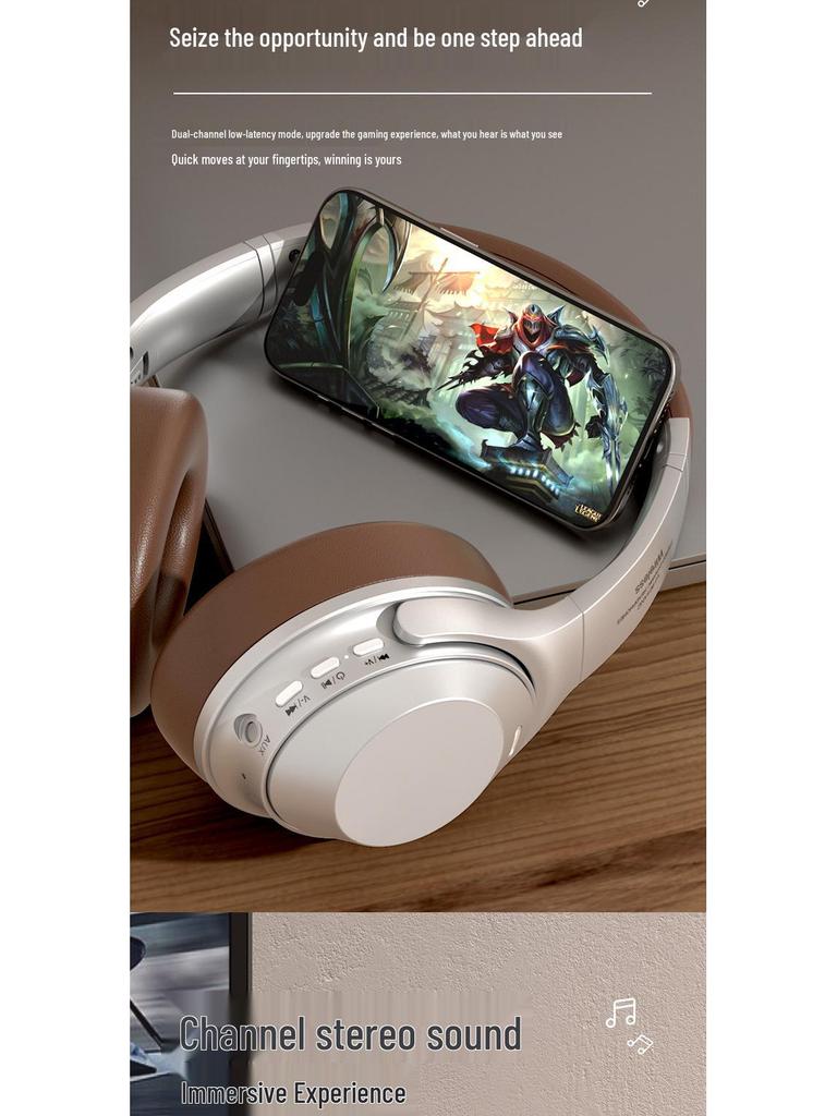 New Wireless Over-Ear Noise-Canceling Sports Headset with Heavy Bass and Extended Battery Life