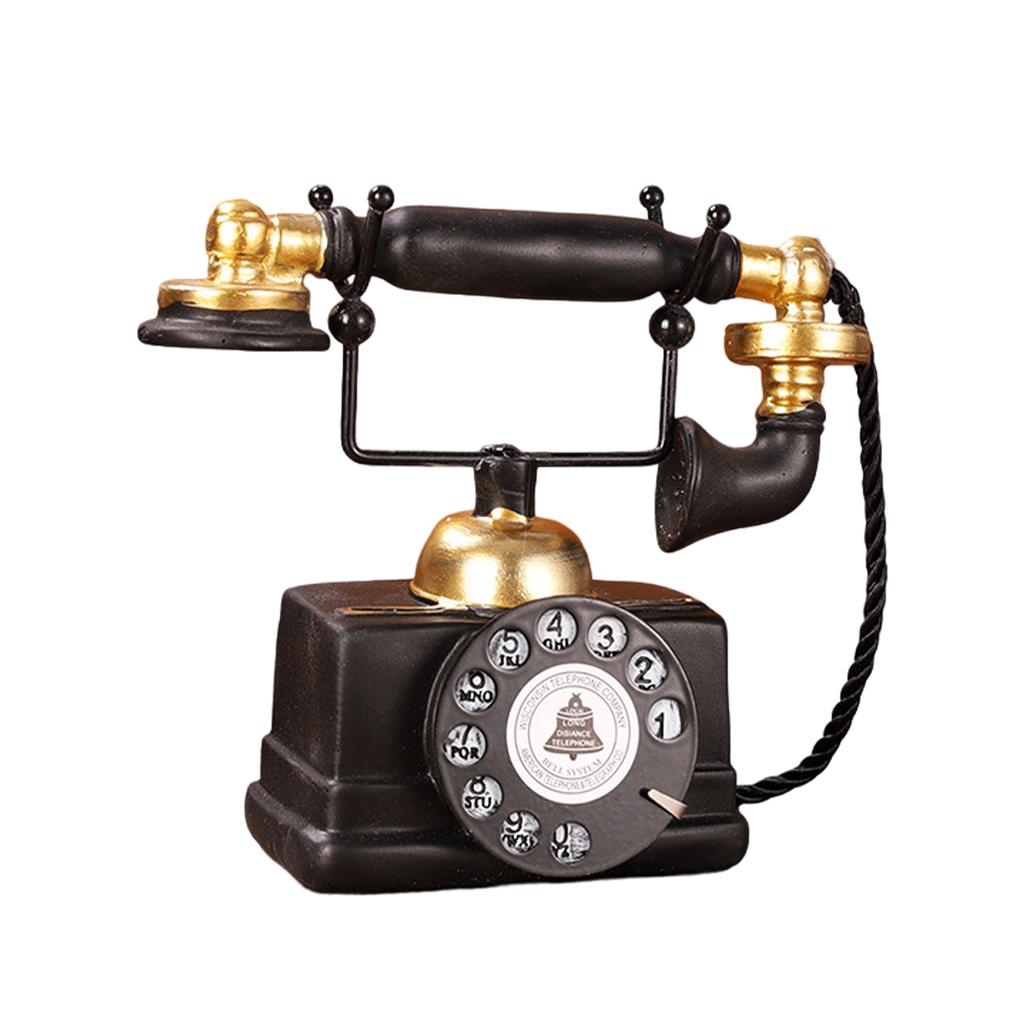 Ren ,Home ,For Figurine Telephone Ornament Decorative Props Vintage Phone For hotel decoration, decorative items