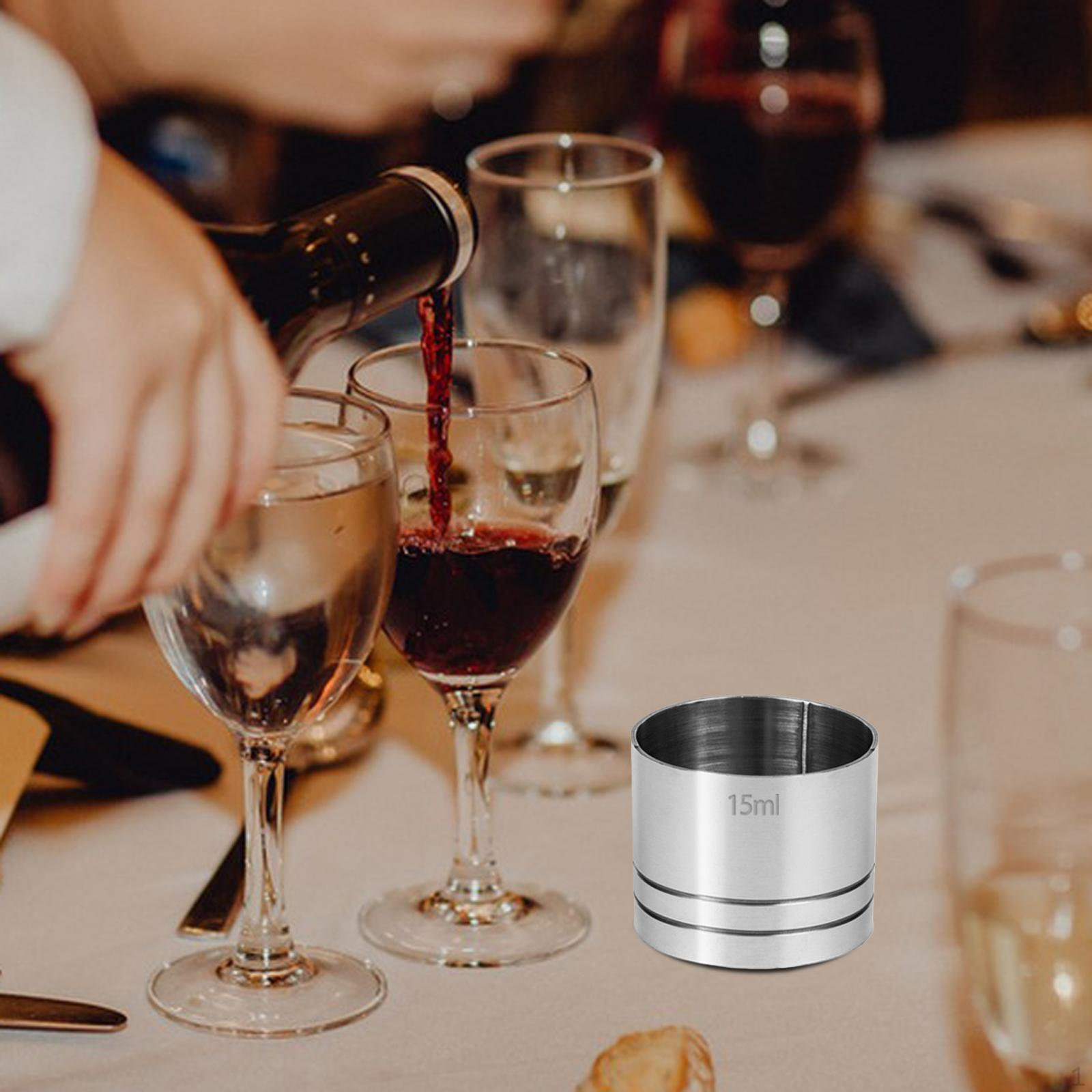 Bar Jigger Cup, Professional Bartender Drinks Measure Stainless Steel Measuring Cup for 25ml