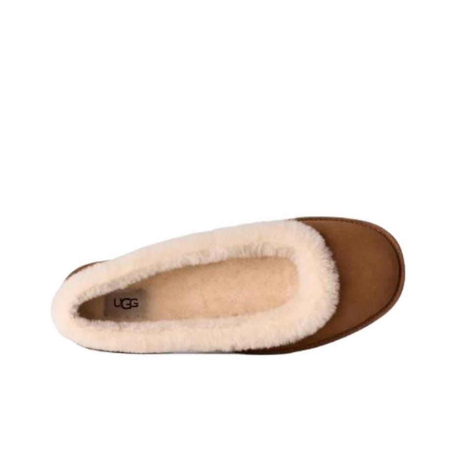 UGG Módní řada Ovčí kůže Pohodlné ležérní baleríny Dámské baleríny Kaštanové 1178111-CHE