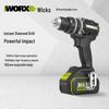 Worx WE217 20V Brushless Cordless Impact Drill CN Plug (adapter Included)