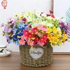 1 Bouquet 7 Branch 28 Heads Cute Silk Daisy Artificial Flower DIY Wedding Party Flower Bouquet Home Decoration Fake Daisy Flower