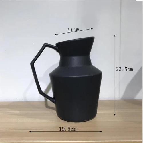 Classic Black and White Striped Ceramic Vase TV Cabinet Porch Furnishings Crafts Countertop Hydroponic Vase Home Decoration Gift