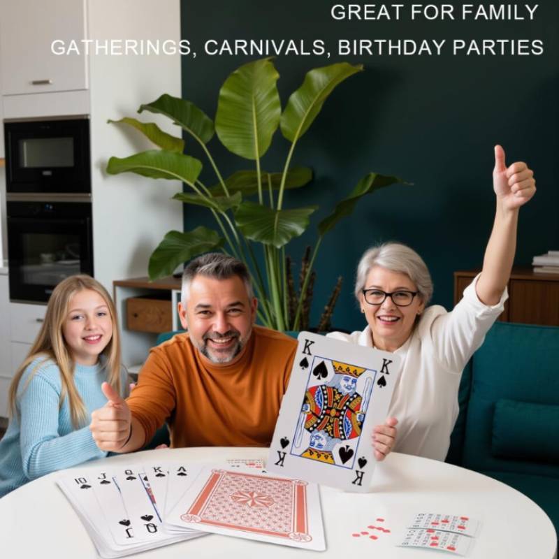 Jumbo Creativity Playing Cards For Leisure Family Game Nights And Party Decor