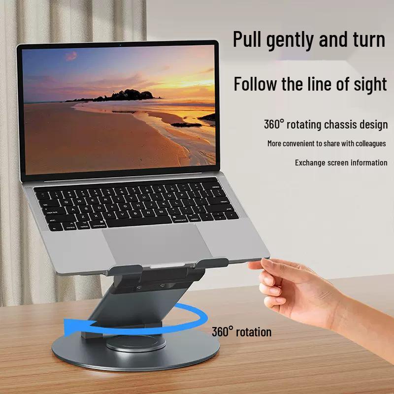 360° Rotating Height-Adjustable Foldable Laptop Cooling Stand