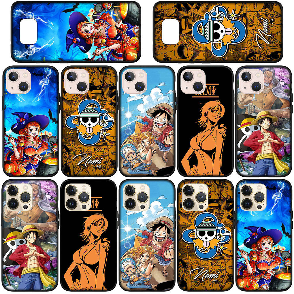 Phone Case for Samsung Galaxy S25 S24 S23 iPhone 16 15 Xiaomi Redmi Note 14 13 12 16E 11 Pro Max XR OPPO Moto Huawei Nami Poster Luffy One Piece Cover