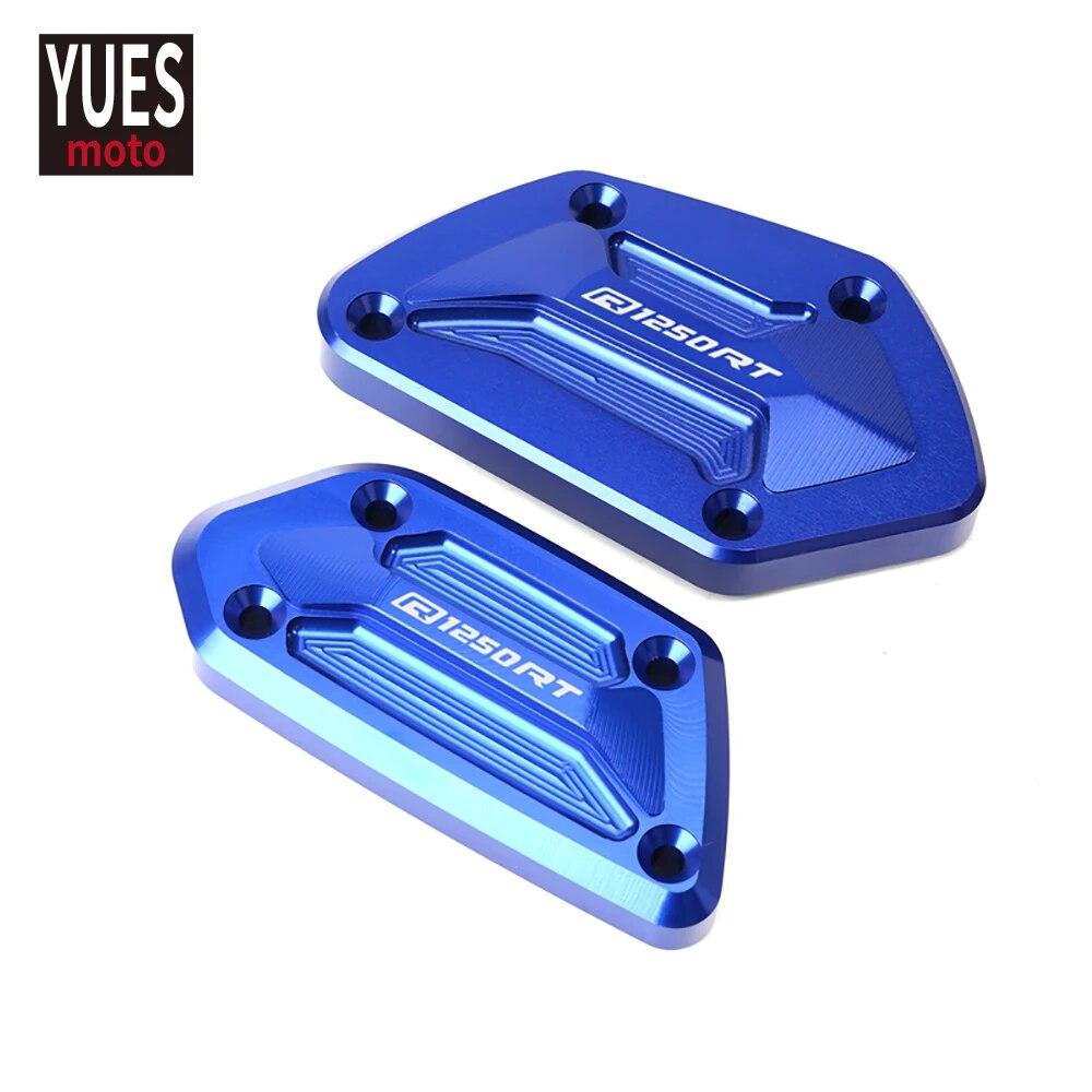 

Аксессуары для мотоциклов, алюминиевая передняя тормозная муфта с ЧПУ, крышка бачка для жидкости, крышка бака для BMW R1200RT R 1200 RT R1250RT 1250 R1250RT Blue