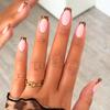 24Pcs Long Coffin Leopard Print Press On Nails With Glue Sweet Cool Diamond Floral French Fake Nail Tips Set