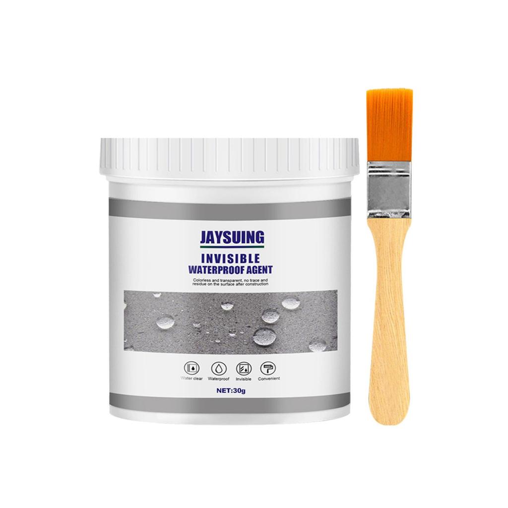 Jaysuing Transparent Waterproof Glue Plus Brush Waterproof Leakproof Water-based Sealant Anti-leakage with Brush