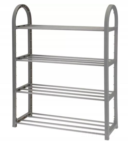 Shoe shelf 65x50x19 cm, metal, narrow, 4-level