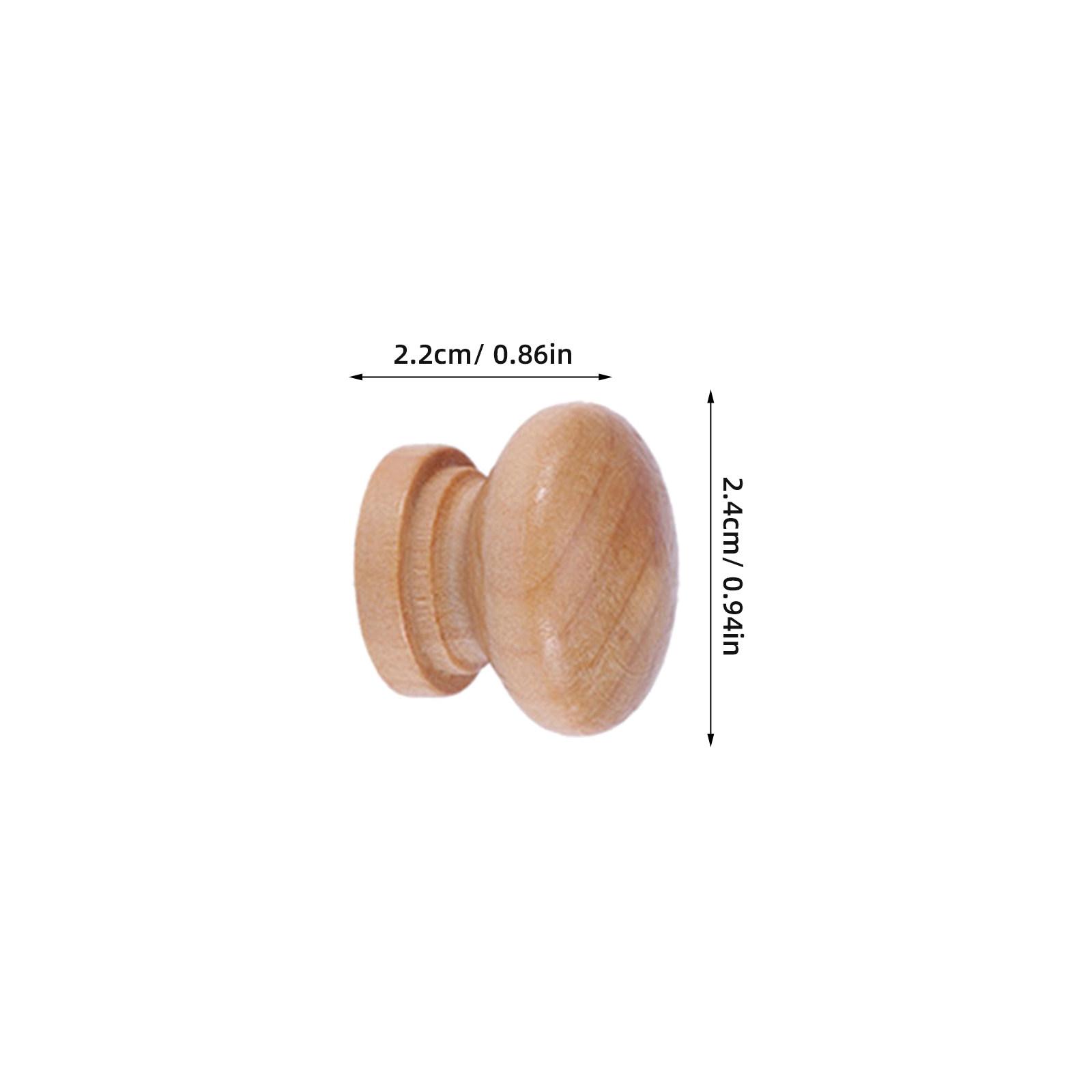 

15Pcs Classic Mushroom Style Wooden Drawer Knobs Cabinet Pull Handles Smooth Surface Easy Install for Wardrobe Chest Bin Decor
