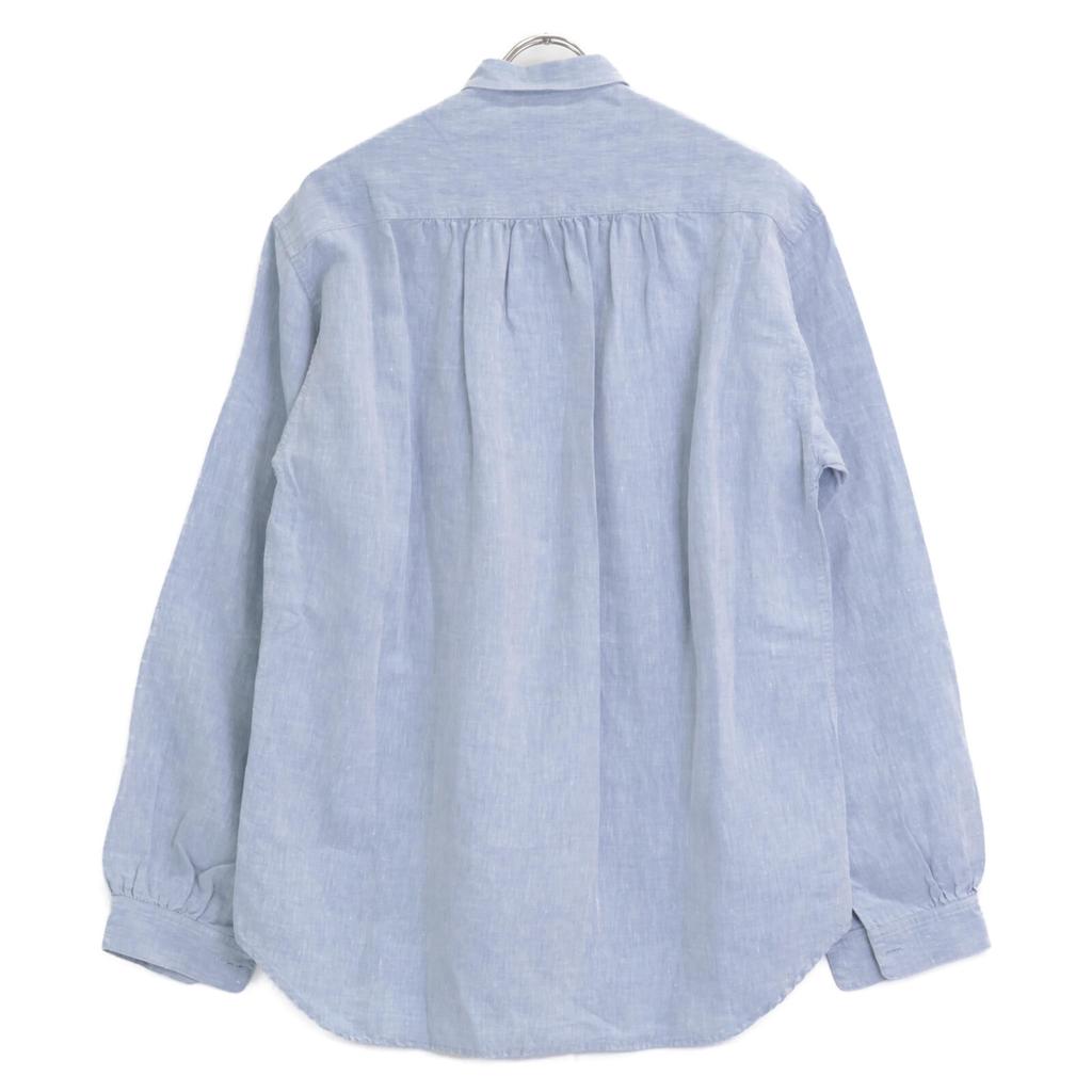 AUBERGE [Excellent Condition] CEZANNE Linen Double Pocket Long Sleeve Shirt/ tops 40 blueUsed