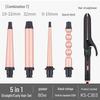 5-in-1 Curling and Straightening Iron with Interchangeable Heads for Big and Water Waves