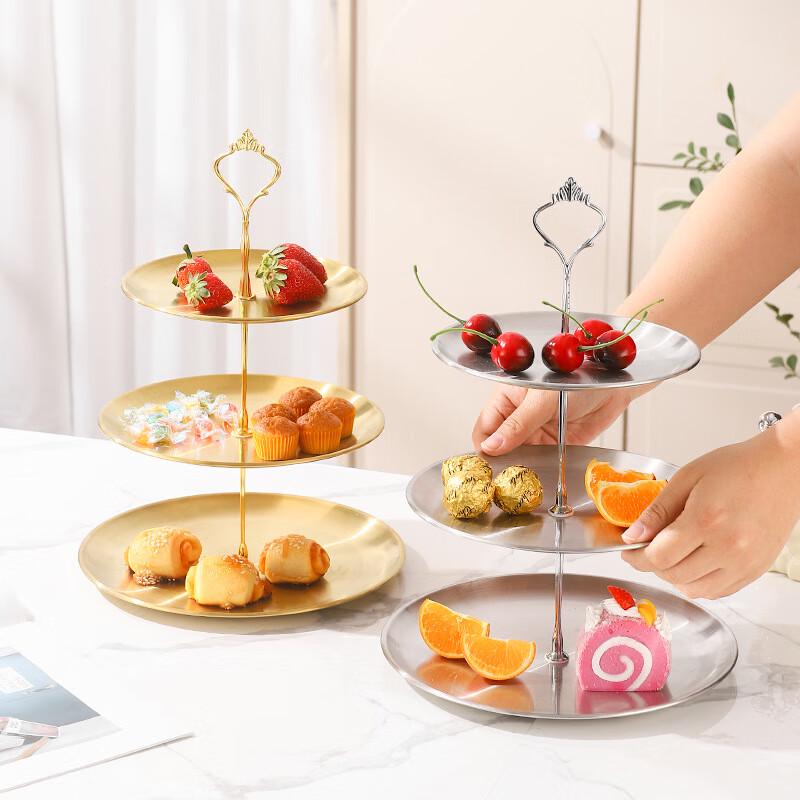 Luxury 3-Tier Stainless Steel Display Stand 1 Set
