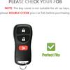 OFFCURVE Key Fob Cover for Nissan, Full TPU Protective Car Key Case Holder for Nissan Xterra Titan Armada Frontier Quest Sentra Infiniti FX35 FX45