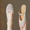 Hollow out slippers for women, French woven 2026 summer new style, breathable and versatile, casual outer wear, M ü ller slippers
