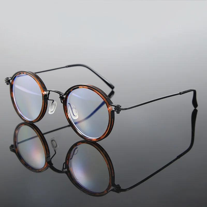 Vintage Anti Blue Light Glasses Men Premium Round Frame Clear Lens Blue Light Blocking Glasses Men Women Metal Glasses