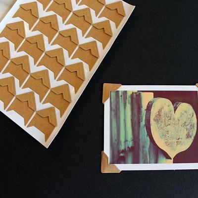 24 Stück/1 Bogen Fotoecken-Aufkleber Machen und Aufkleben DIY Fotoalbum-Zubehör Papier Kraftpapier Eckaufkleber