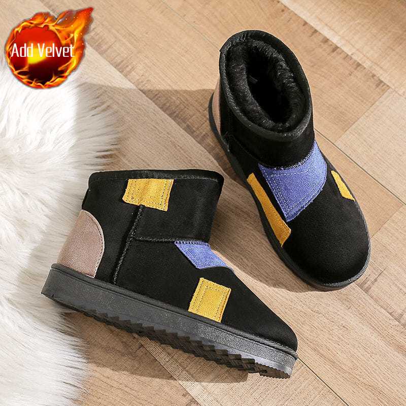 Fashion Winter Round Toe Platform Ladies Shoes Fashion 2025 Lamb Women's Snow Boots New in Designer Luxury Goth Plush Booties Hot Sale