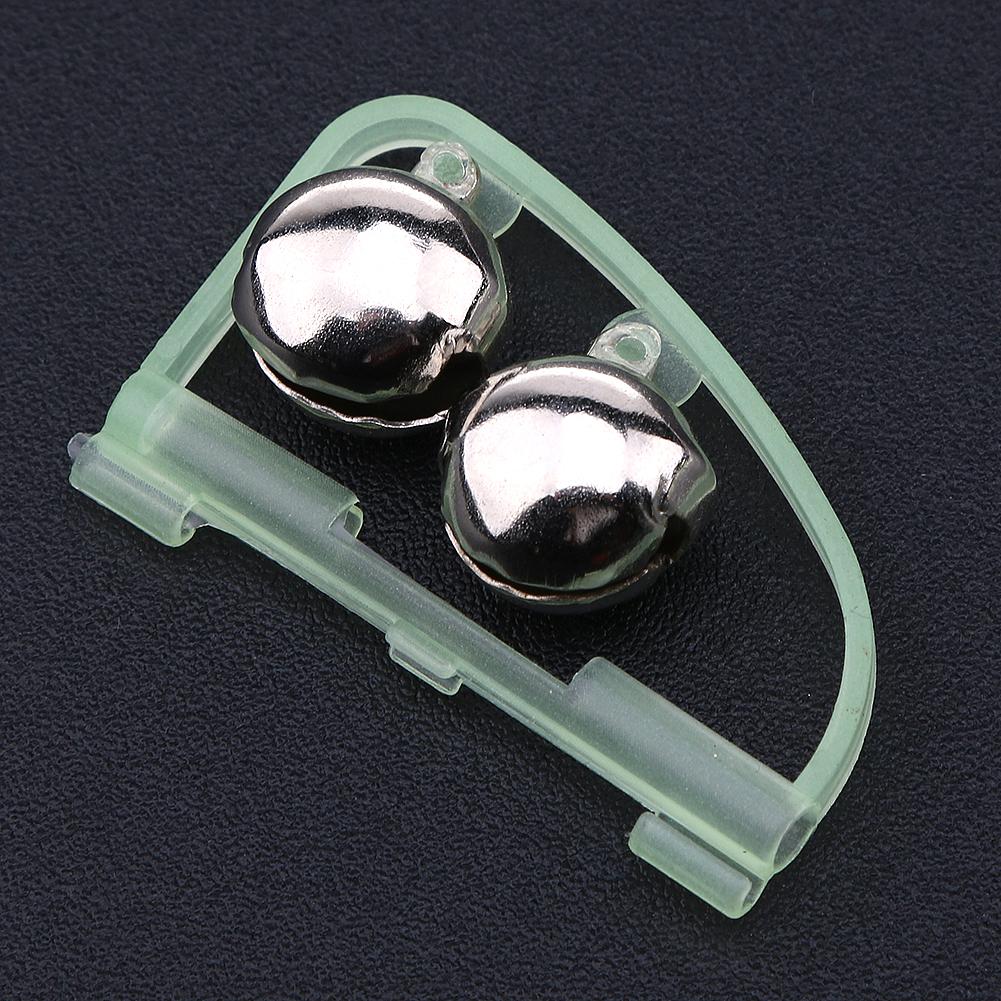10pcs Fluorescent Fishing Rod Tip Clip Twin Bell Alert Ring Fishing Tackle