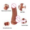 Damen Doppelschicht Leder Vorhaut Flüssigsilikon Simulation Penis Weibliche Masturbation
