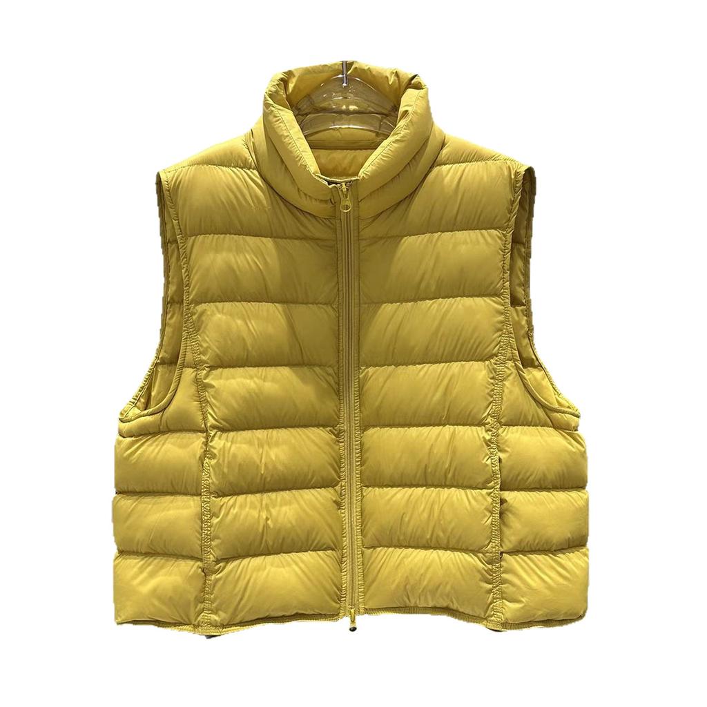 Autumn and Winter New Ribs, Vest, White Duck Down Jacket, Stand-neck Vest, Warm Puffs, and Thickened Vest.