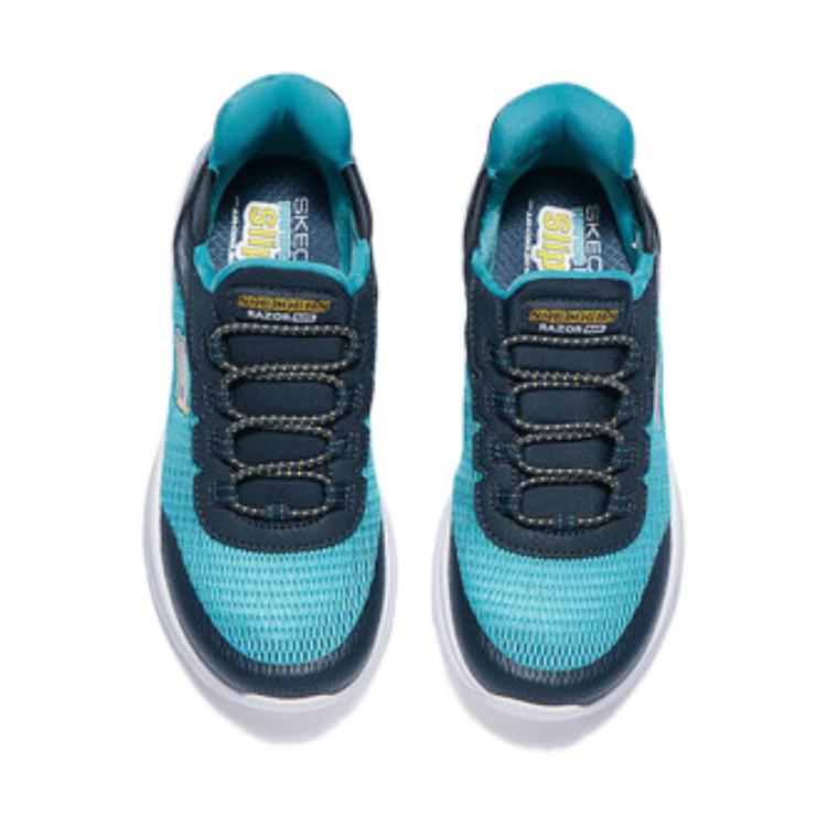 Skechers Kids Boys Comfortable Durable Breathable Casual Shoes Kids sneaker Blue Green 403834L-NVTQ