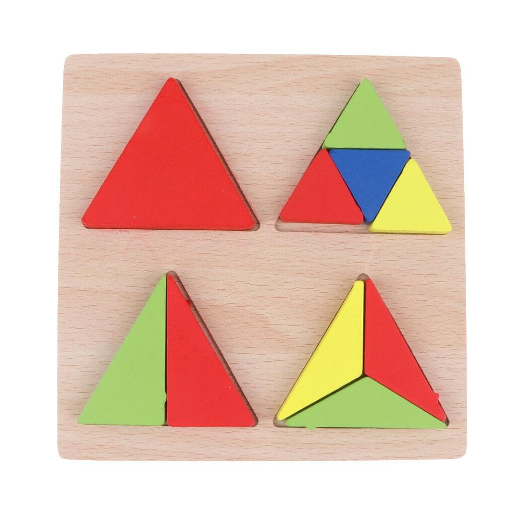 TG50025 WOODEN BLOCKS FIGURES TRIANGLES puzzle fractions