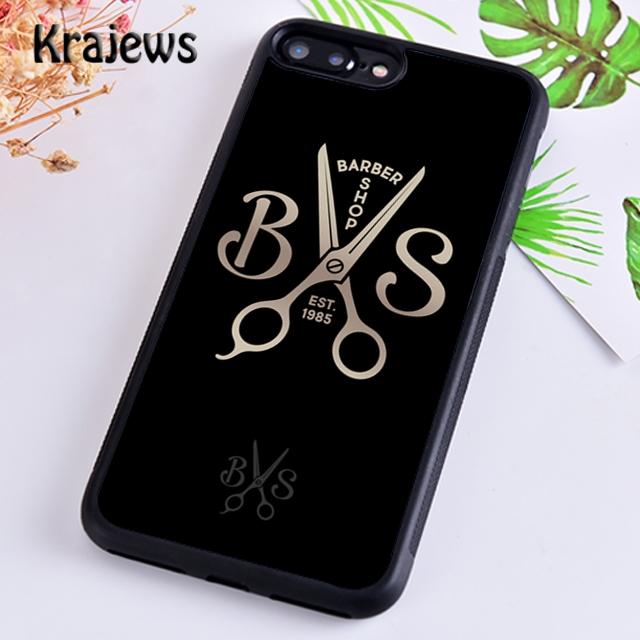 Krajews Barber Funny Vintage Classic Barber Retro Phone Case For iPhone 16 15 SE2020 14 7 8 Plus 11 12 13 Pro Max Fundas