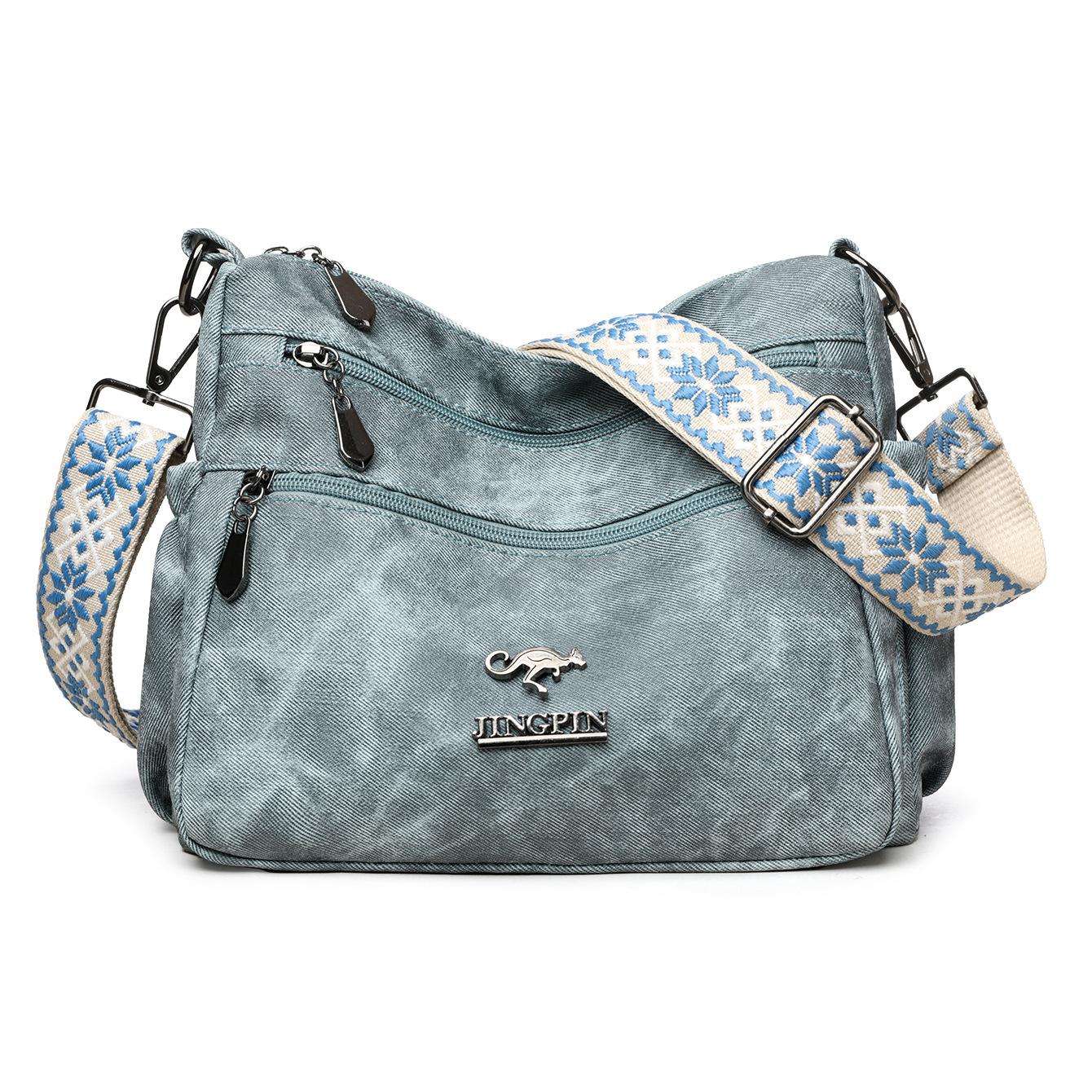 

Модная сумка на одно плечо Женская сумка Большая вместительная сумка-тоут Модная универсальная сумка синий