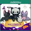 Süßes Skelettkatzen-Kissen Plüsch Weich und Kuschelig Halloween Tier Spielzeug