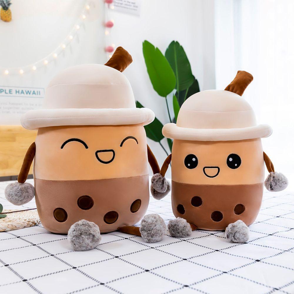 Decor Boba Cup Pillow Bubble Milk Tea Plushie Bubble Milk Tea Stuffed Doll Pearl MilkTea Plush Toys