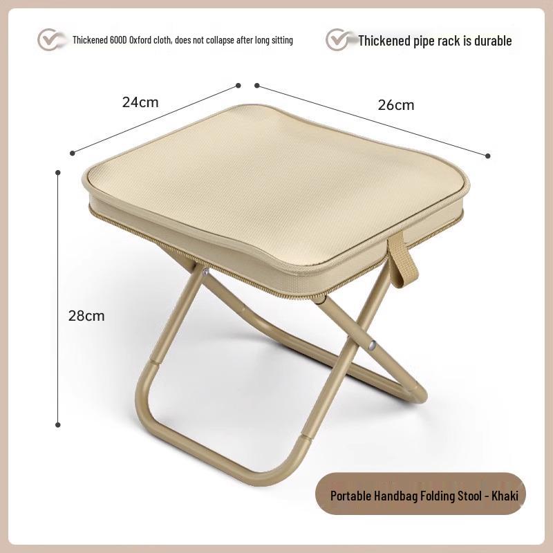 Multi-Functional Portable Outdoor Folding Chair with Pencil Case and Small Stool