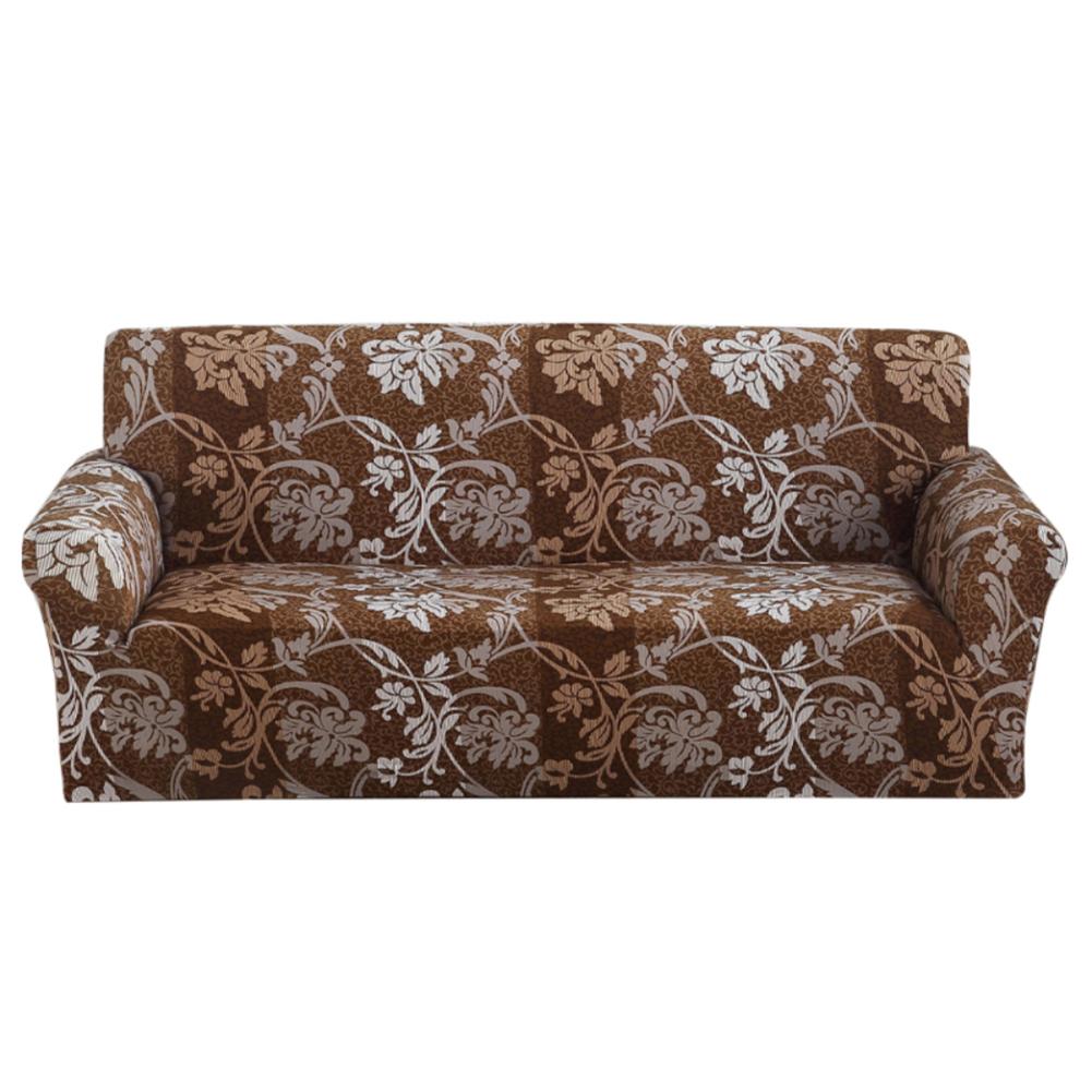 Эластичный чехол для дивана, универсальный чехол для дивана с принтом, чехол для двухместного дивана, полиэстеровый защитный чехол для мебели с 1 наволочкой 3-seater 190-230cm