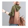 Hooded Sweatshirt for Women New Autumn Korean Style Letter Print Button Hooded Pullover Top