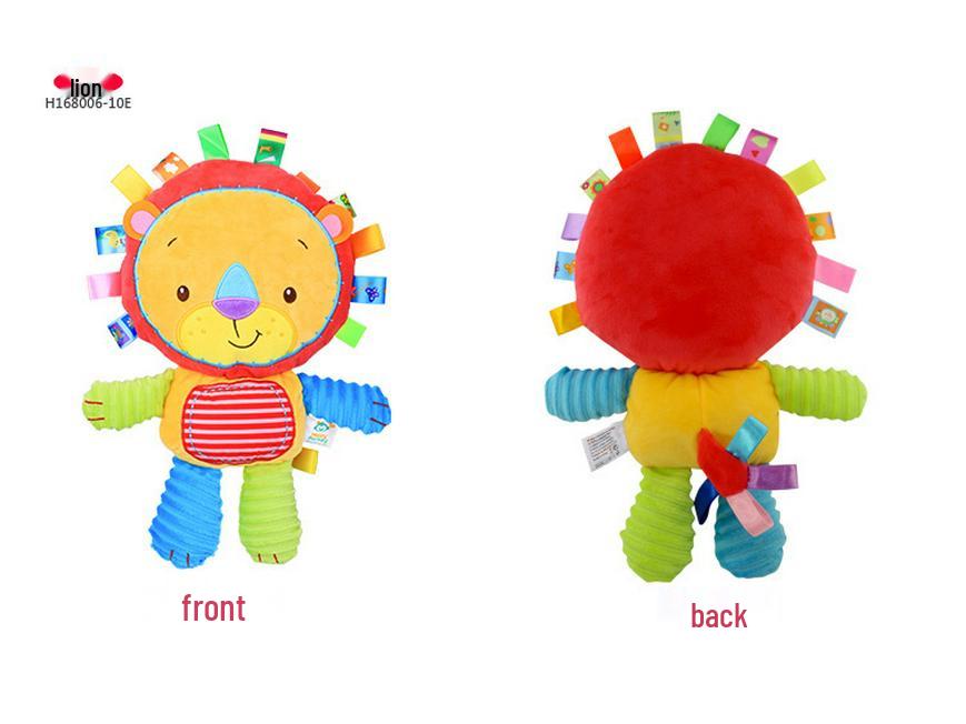 Happy Monkey Baby Plush Rattle - Soft Soothing Toy for Newborns